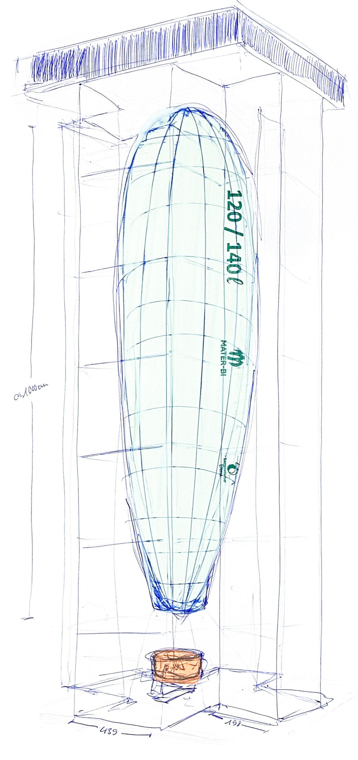 ÆROBODY, Skizze auf Papier, 2022